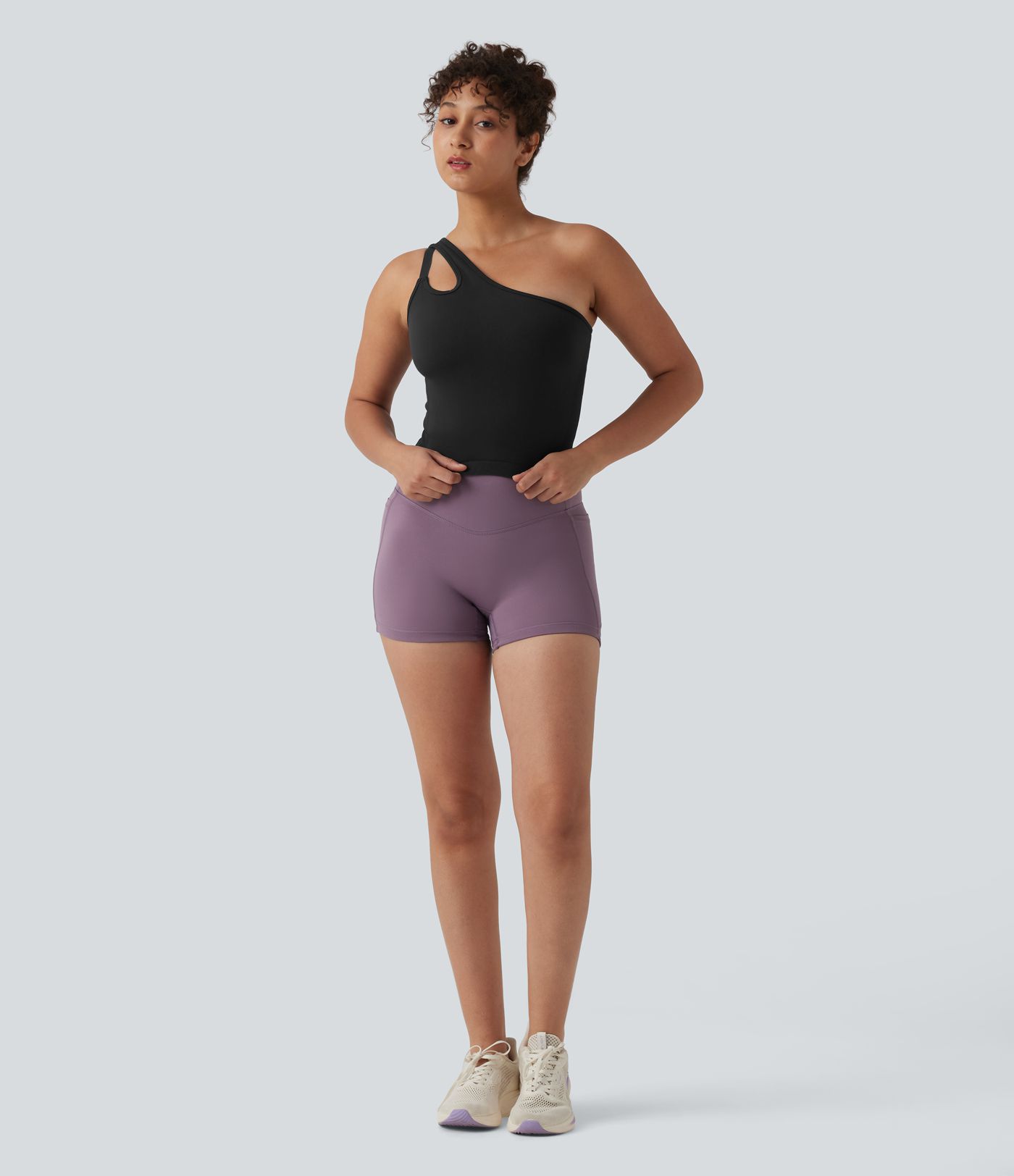 Débardeur yoga asymétrique OneForm Seamless Flow avec brassière intégrée Débardeur yoga asymétrique OneForm Seamless Flow avec brassière intégrée