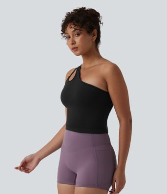 Débardeur yoga asymétrique OneForm Seamless Flow avec brassière intégrée Débardeur yoga asymétrique OneForm Seamless Flow avec brassière intégrée