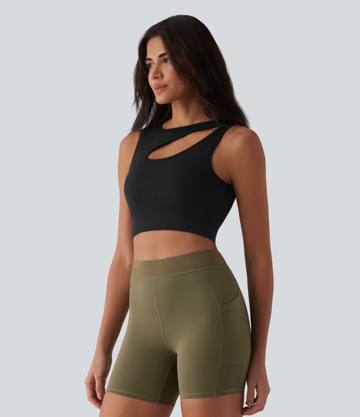 OneForm Seamless Flow Cut-Out Built-in Bra Yoga Tank Top