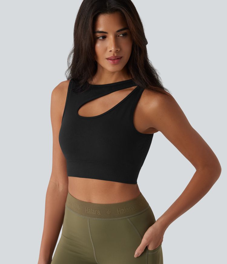 OneForm Seamless Flow Cut-Out Built-in Bra Yoga Tank Top