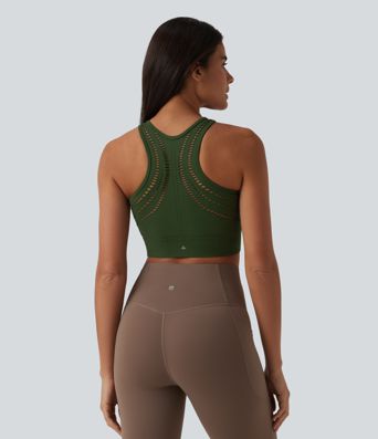 OneForm Seamless Flow Low Support Cut Out Built-in Bra Yoga Sports Bra