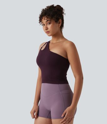 Débardeur yoga asymétrique OneForm Seamless Flow avec brassière intégrée Débardeur yoga asymétrique OneForm Seamless Flow avec brassière intégrée