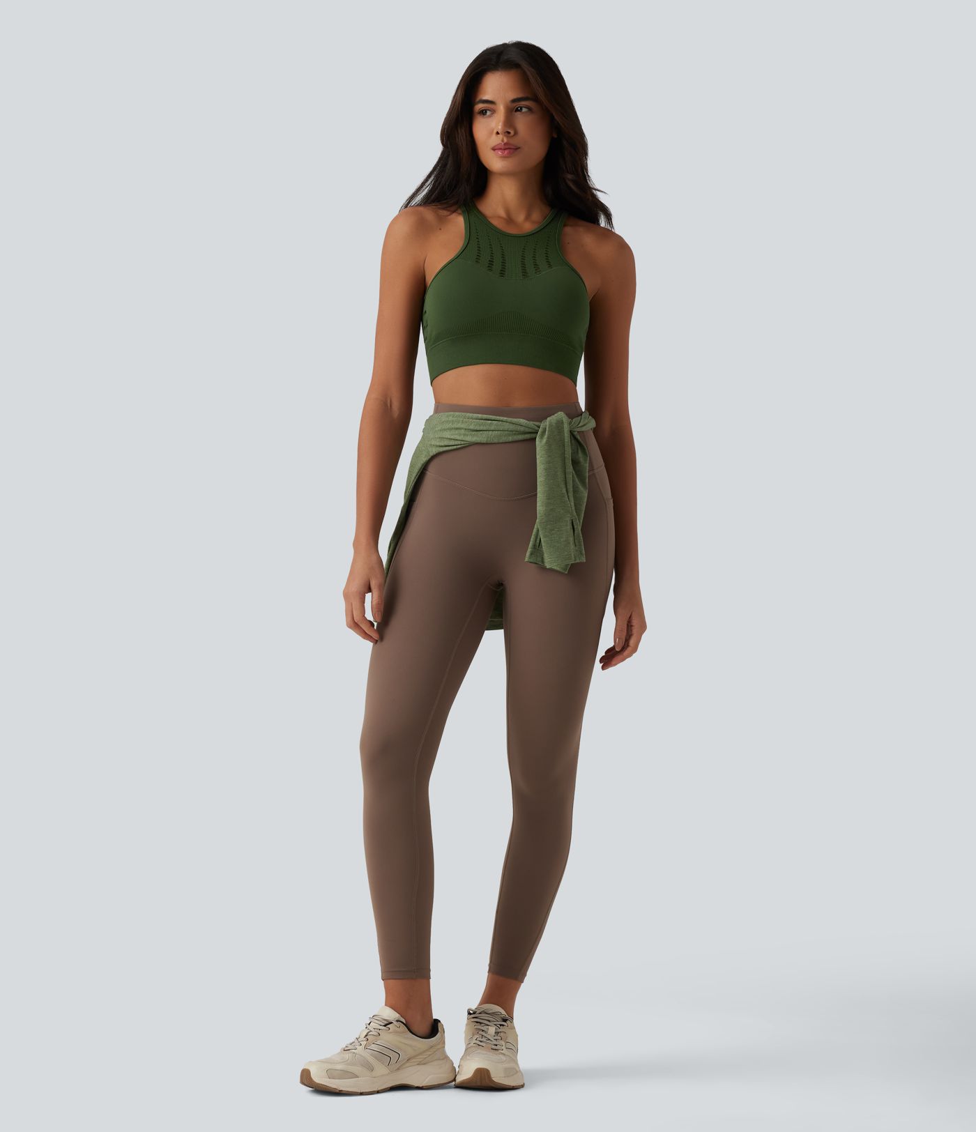 OneForm Seamless Flow Low Support Cut Out Built-in Bra Yoga Sports Bra