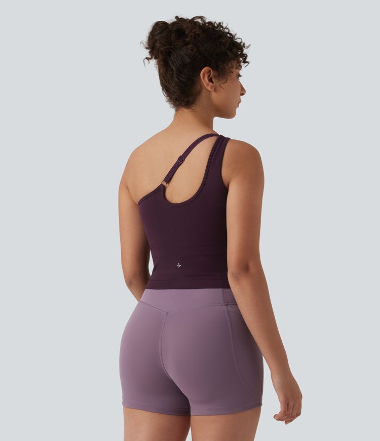Débardeur yoga asymétrique OneForm Seamless Flow avec brassière intégrée Débardeur yoga asymétrique OneForm Seamless Flow avec brassière intégrée