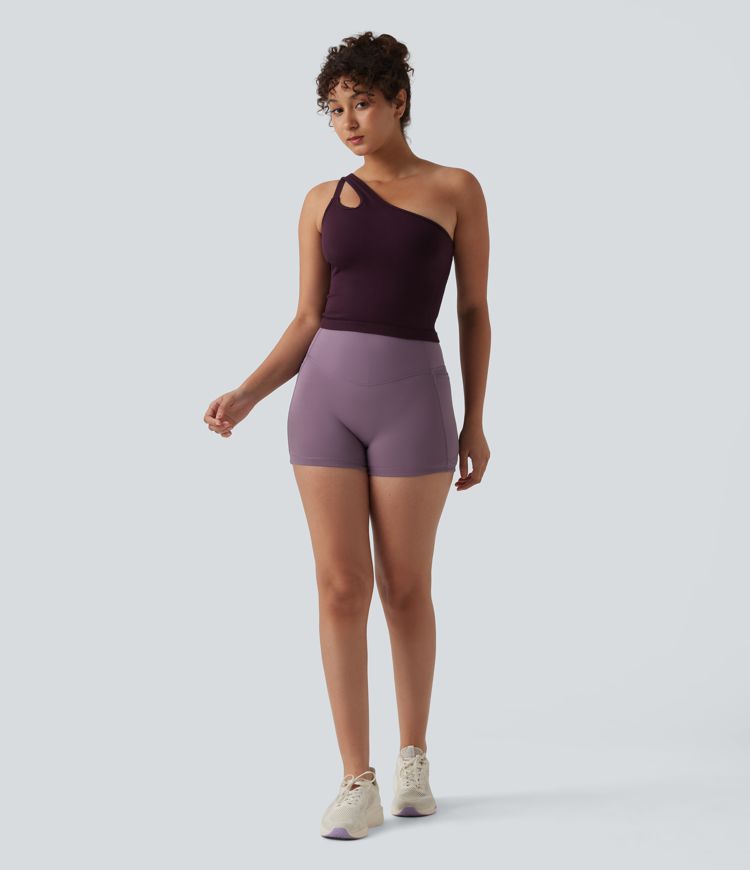 Débardeur yoga asymétrique OneForm Seamless Flow avec brassière intégrée Débardeur yoga asymétrique OneForm Seamless Flow avec brassière intégrée