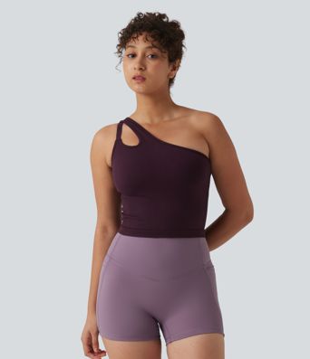 Débardeur yoga asymétrique OneForm Seamless Flow avec brassière intégrée Débardeur yoga asymétrique OneForm Seamless Flow avec brassière intégrée