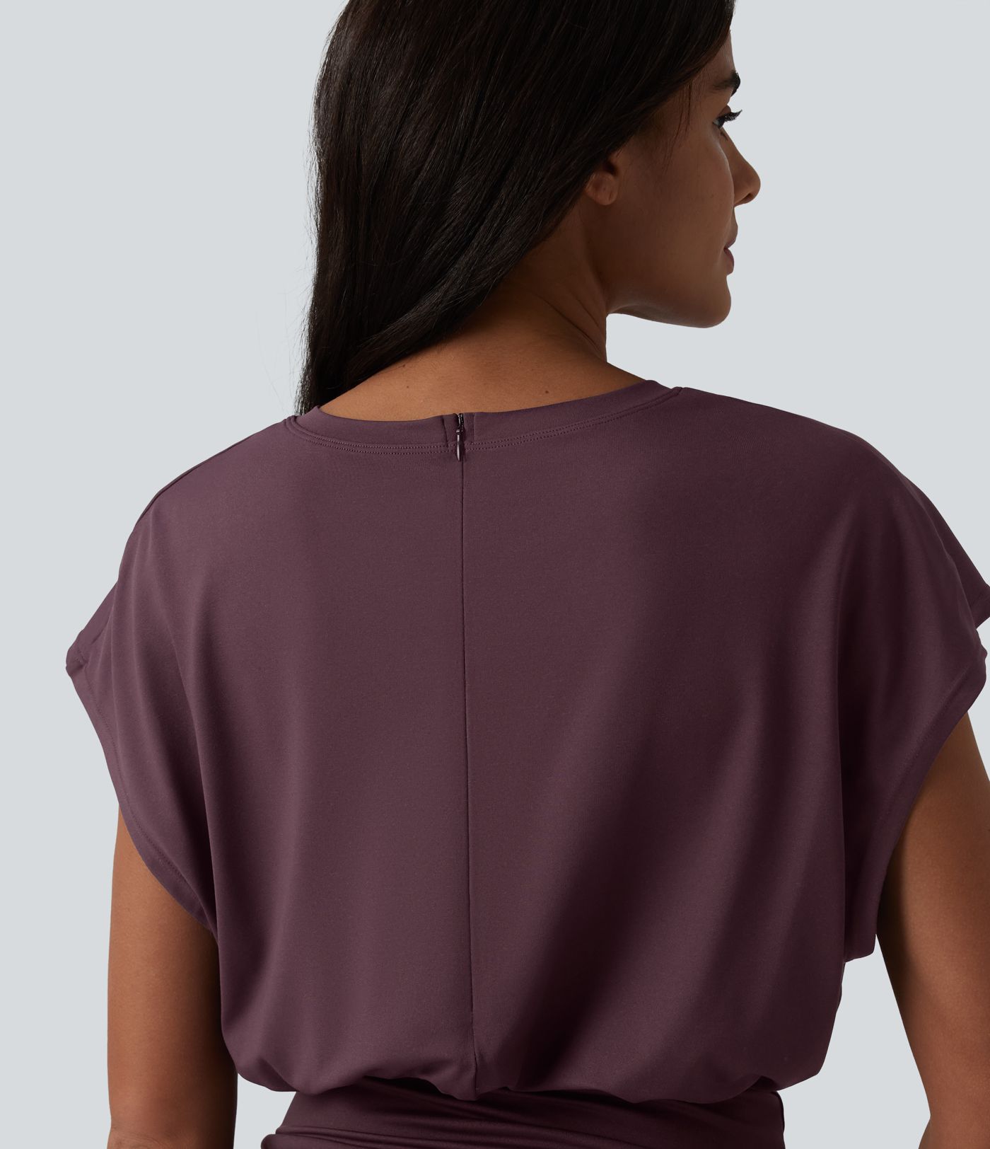 2-in-1 Mini-Freizeitkleid mit Rundhalsausschnitt, kurzen Ärmeln