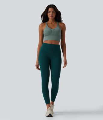 OneForm Seamless Flow Jacquard Crisscross Backless Ruched Built-in Bra Yoga Cropped Tank Top OneForm Seamless Flow Jacquard Crisscross Backless Ruched Built-in Bra Yoga Cropped Tank Top