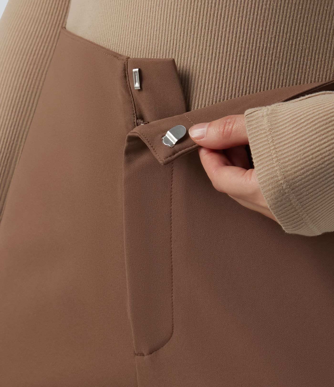 Water Repellent High Waisted Work Straight Leg Pants