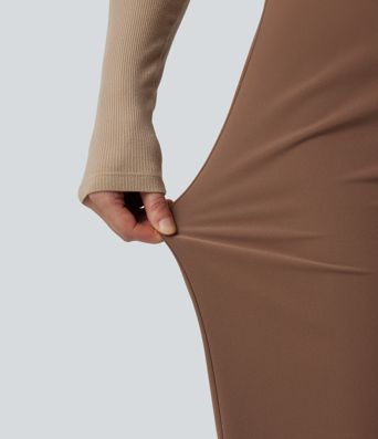 Water Repellent High Waisted Work Straight Leg Pants