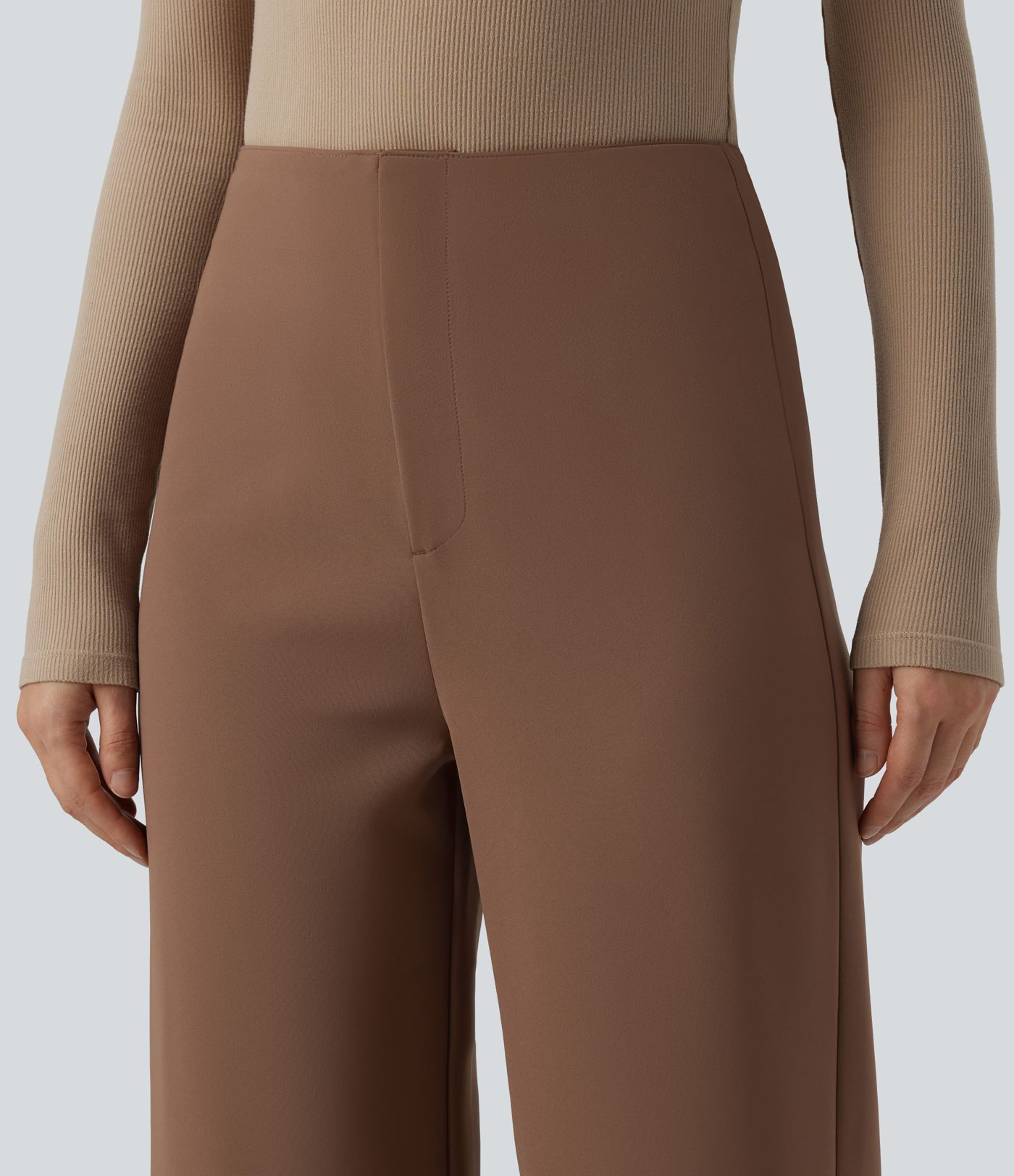 Water Repellent High Waisted Work Straight Leg Pants