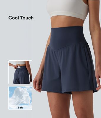 SoftlyZero™ Airy High Waisted Pockets InstantCool Yoga Shorts 5'' SoftlyZero™ Airy High Waisted Pockets InstantCool Yoga Shorts 5''