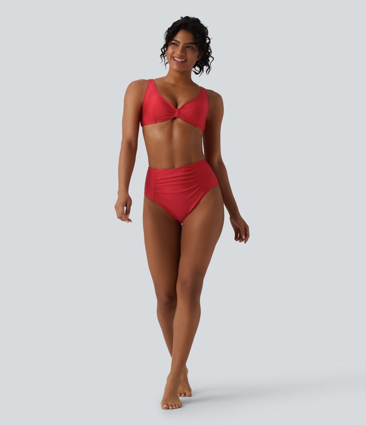 Bikinihose mit hohem Bund und Bauchkontrolle