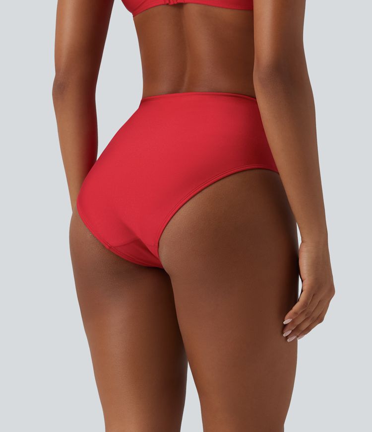 Bikinihose mit hohem Bund und Bauchkontrolle