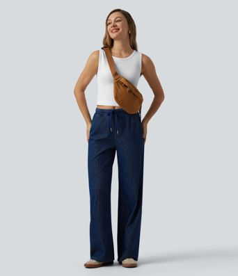 OneForm Seamless Flow Waffle Cropped Casual Tank Top