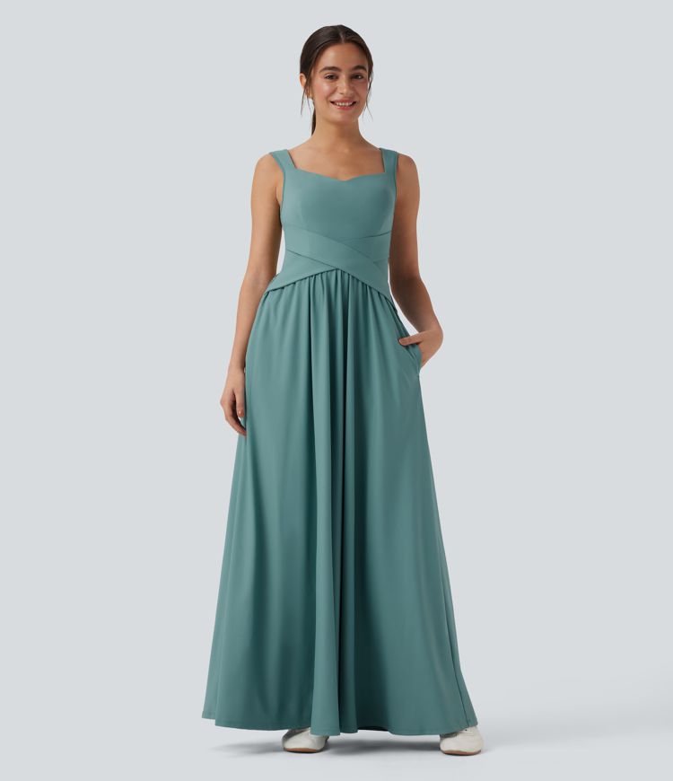 Flowy Maxi Casual Dress with Pockets