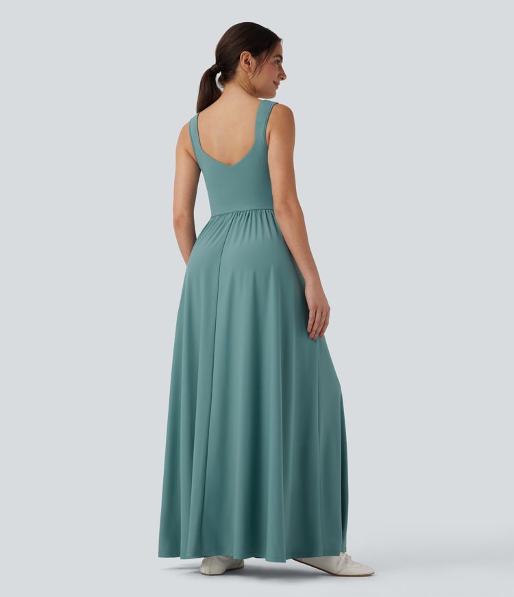 Flowy Maxi Casual Dress with Pockets