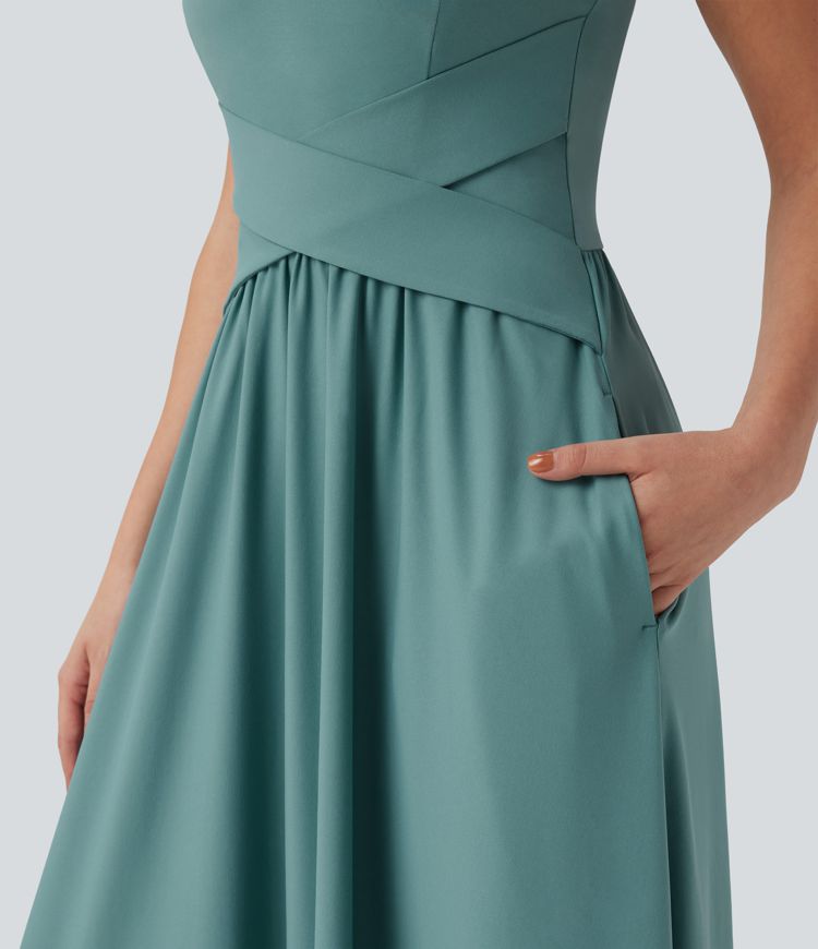 Flowy Maxi Casual Dress with Pockets