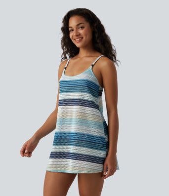 Adjustable Straps Crochet Knit Slip Cover Up