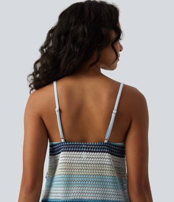Adjustable Straps Crochet Knit Slip Cover Up