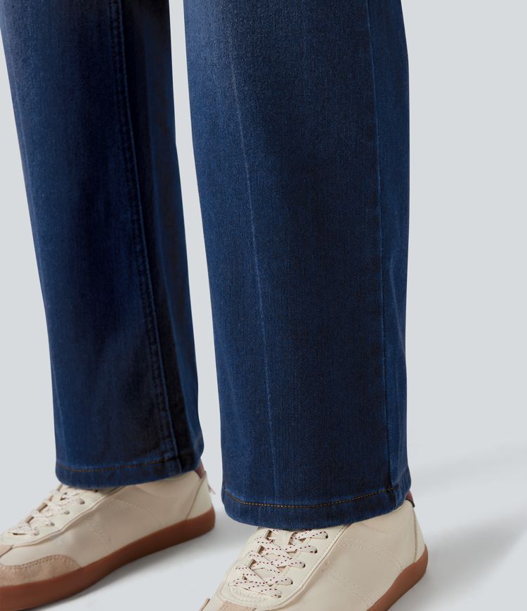 Halara Flex™ Denim Heat High Waisted Straight Leg Casual Jeans with Pockets