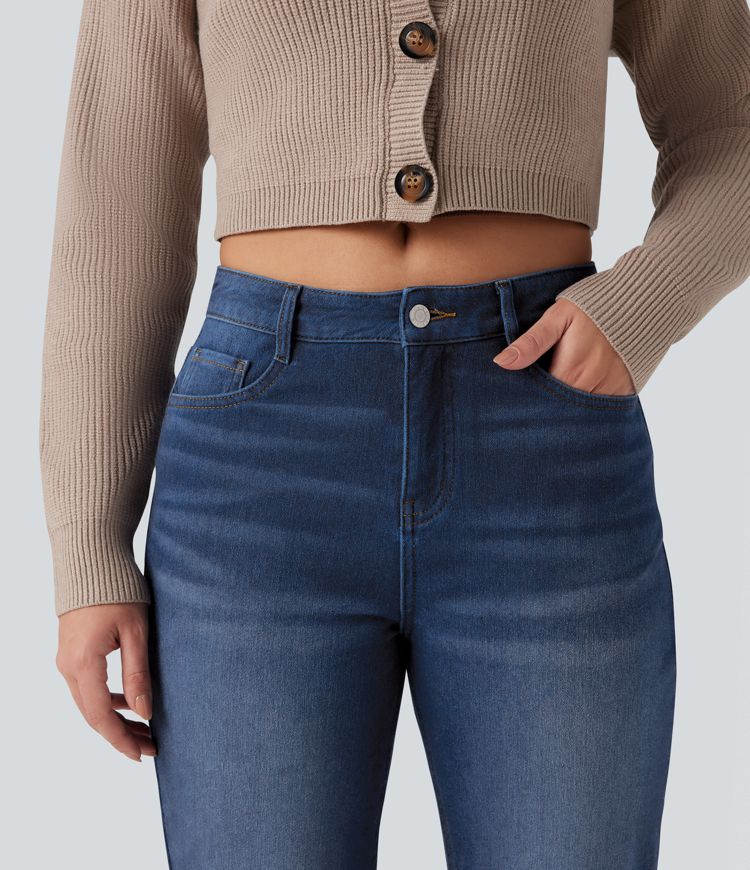 Halara Flex™ Denim Heat High Waisted Straight Leg Casual Jeans with Pockets