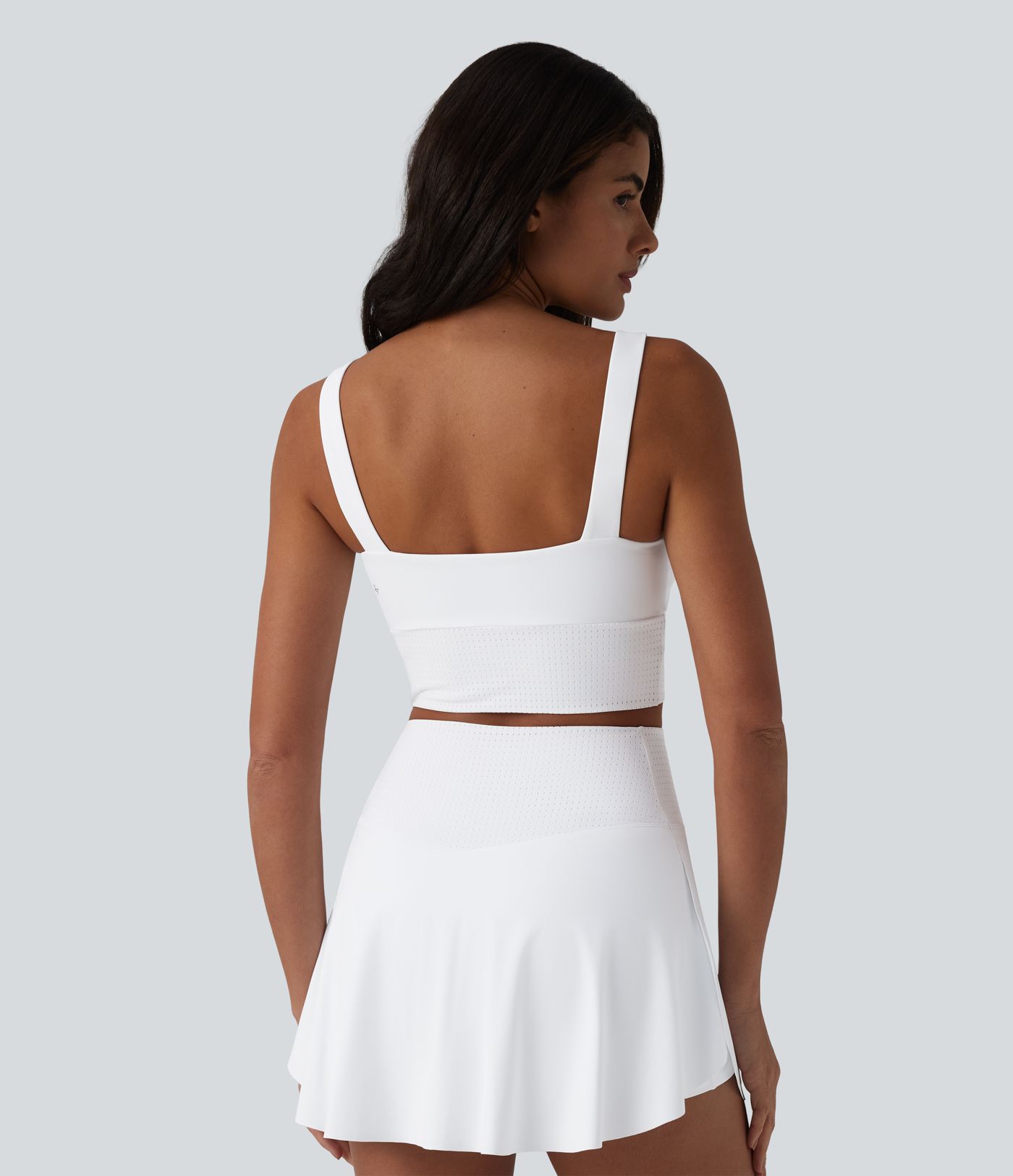 U Neck Built-in Bra Cropped Yoga Tank Top