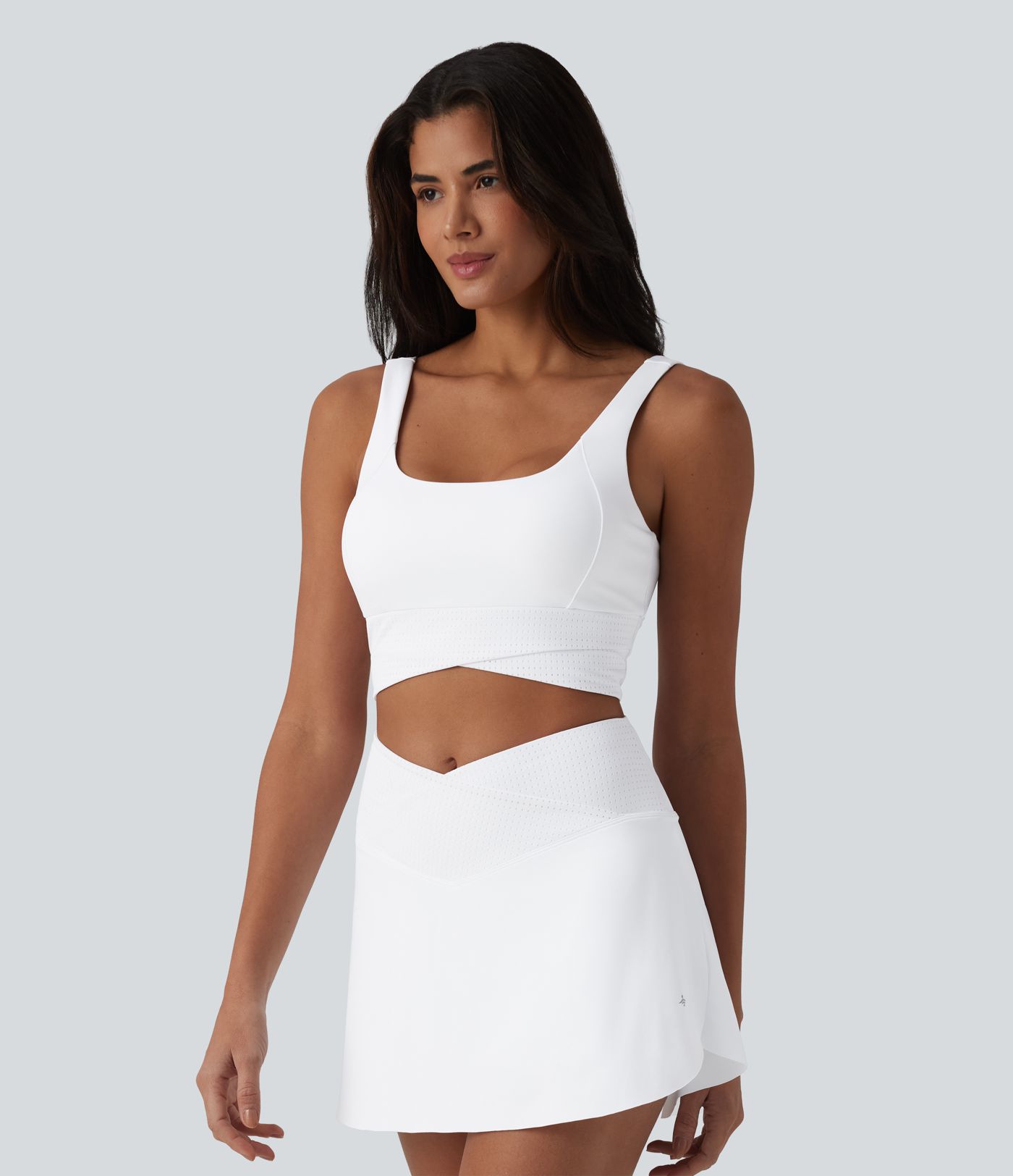 U Neck Built-in Bra Cropped Yoga Tank Top