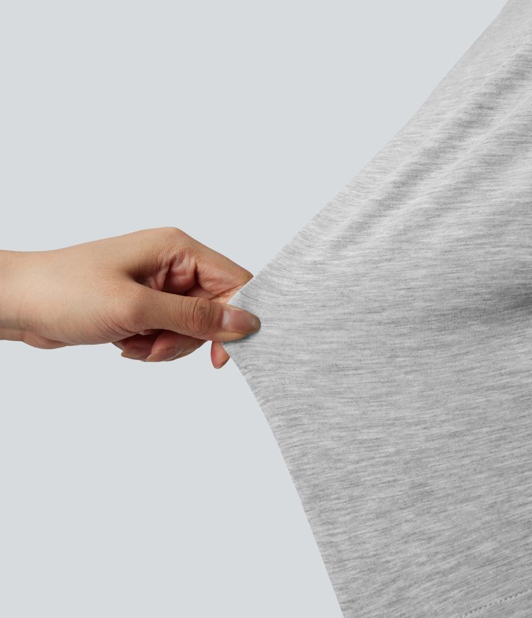 Lounge-Top mit Rundhalsausschnitt, langen Ärmeln und Kordelzug