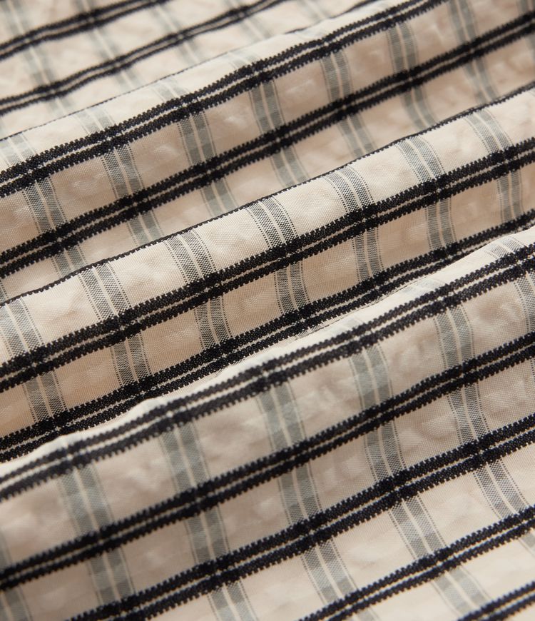 Mid Rise Drawstring Wide Leg Plaid Casual Trousers with Pockets