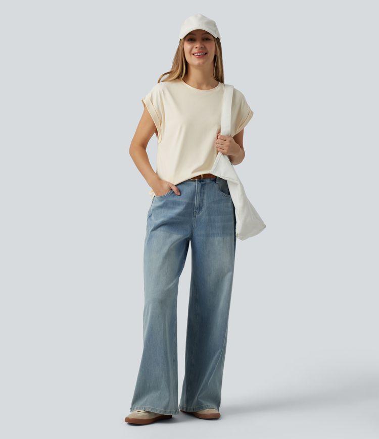 Round Neck Short Sleeve Casual T-Shirt