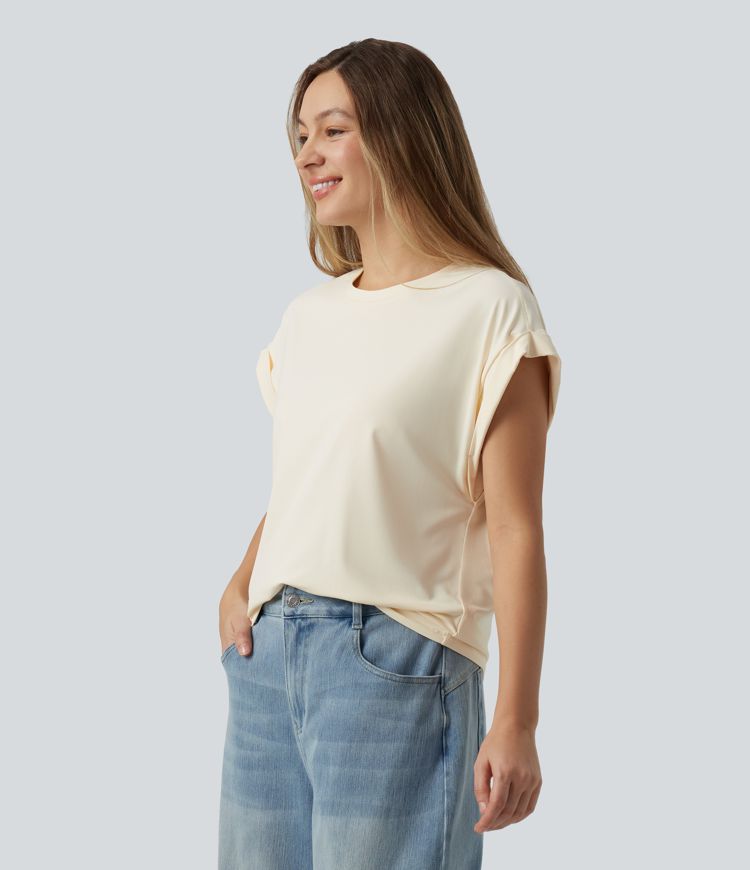 Round Neck Short Sleeve Casual T-Shirt