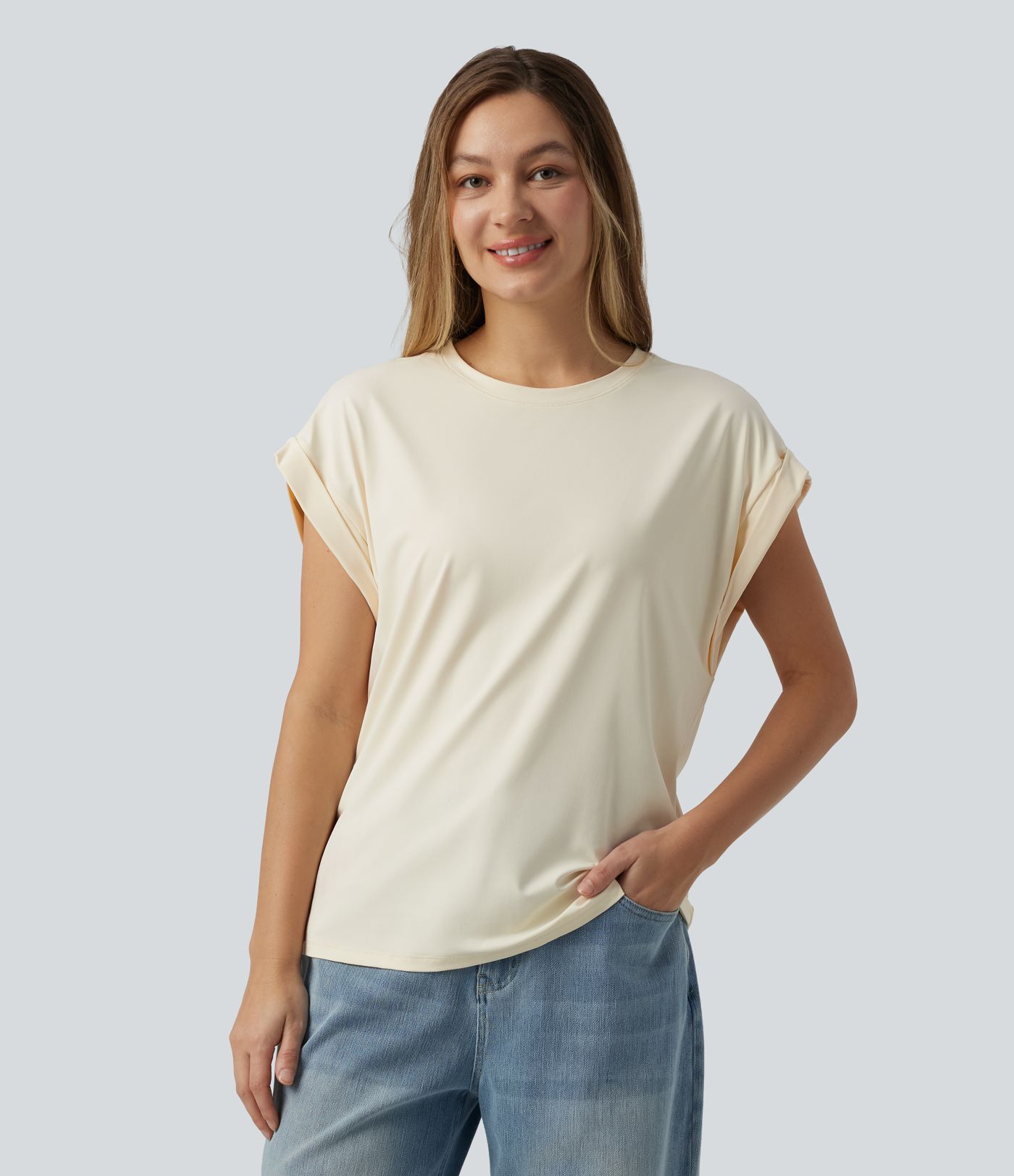 Round Neck Short Sleeve Casual T-Shirt