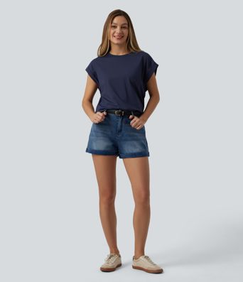 Round Neck Short Sleeve Casual T-Shirt