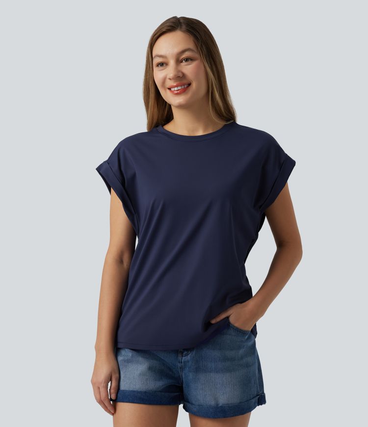 Round Neck Short Sleeve Casual T-Shirt