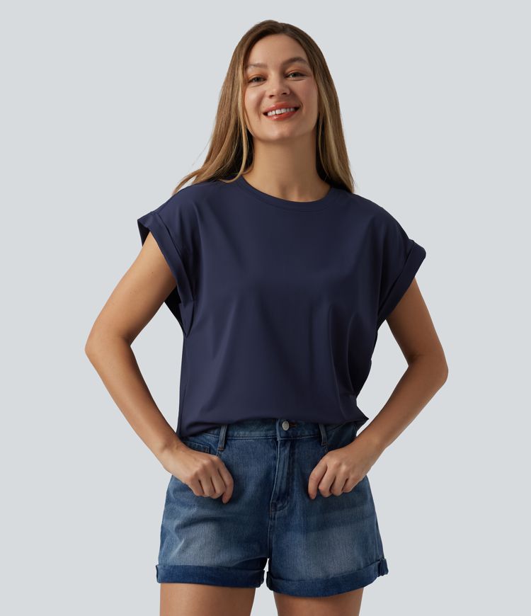 Round Neck Short Sleeve Casual T-Shirt