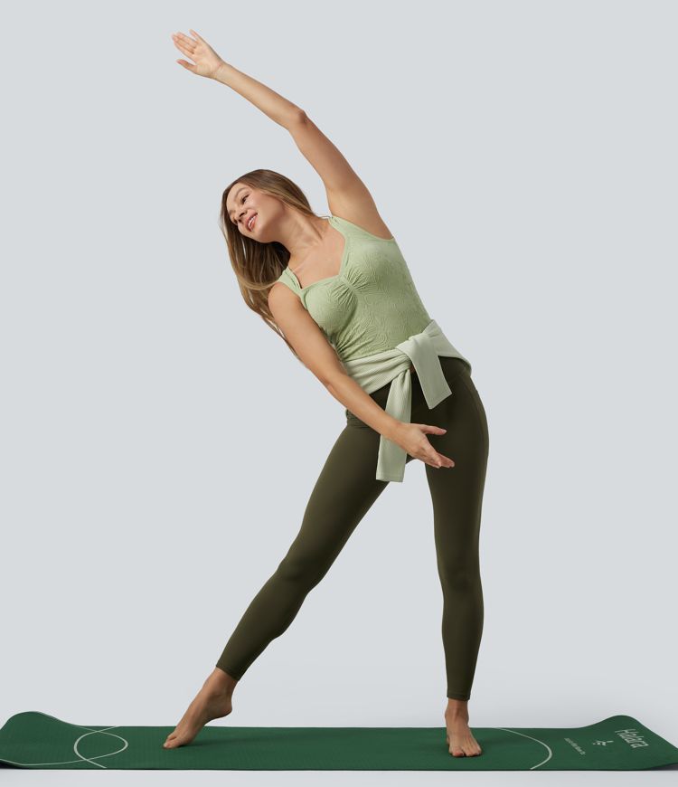 Brassière courte col V en jacquard avec fronces et brassière intégrée