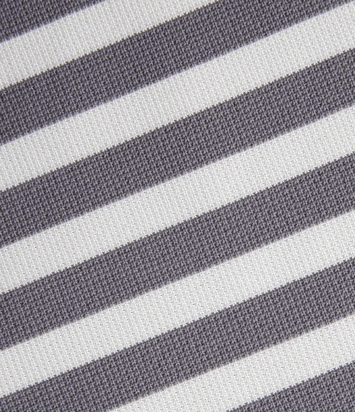 Lässige Hose aus Waffelstoff mit hohem Bund, Seitentaschen, Kordelzug, Streifen und weitem Bein