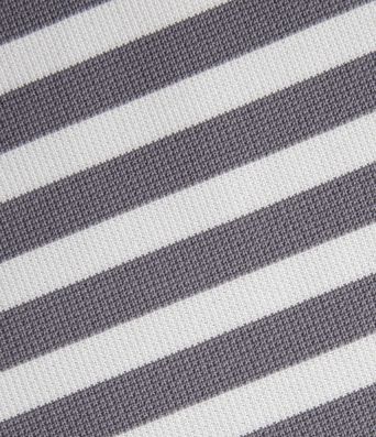 Lässige Hose aus Waffelstoff mit hohem Bund, Seitentaschen, Kordelzug, Streifen und weitem Bein