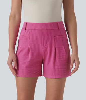 Brzo se suši šorc za golf s visokim strukama i džepovima — UPF40+