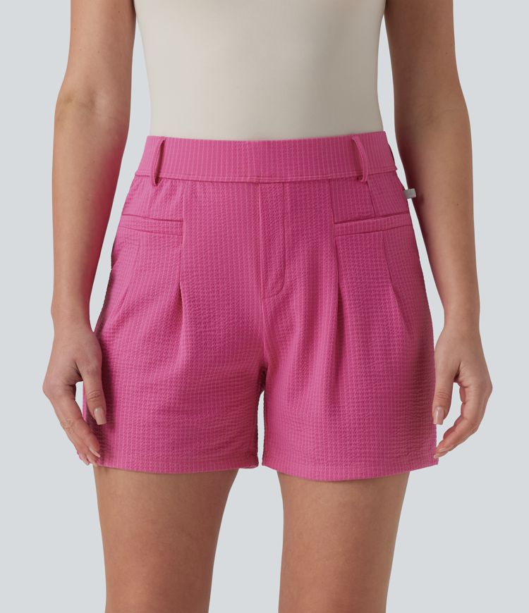 Brzo se suši šorc za golf s visokim strukama i džepovima — UPF40+