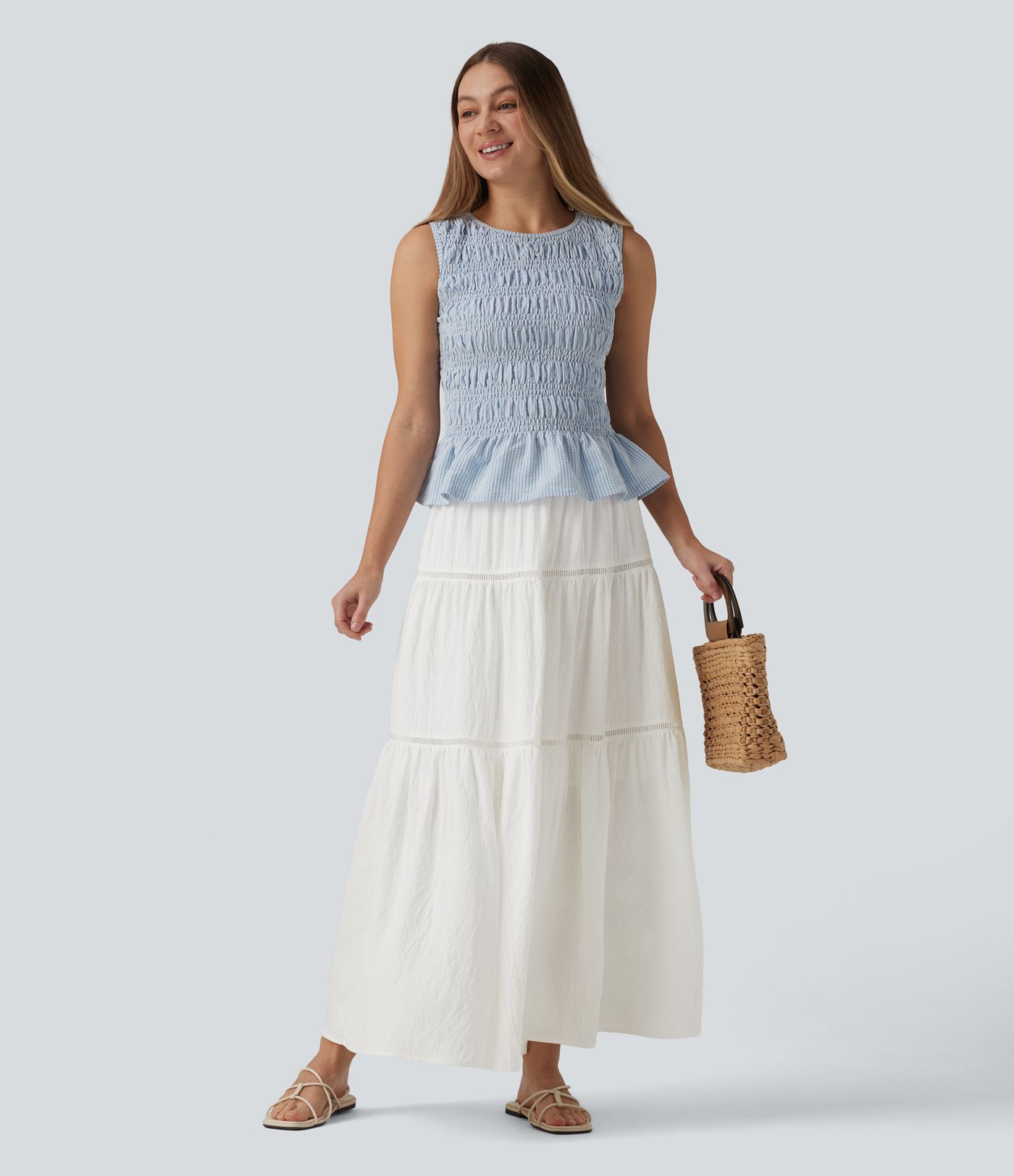 Mid Rise Flowy Maxi Skirt Mid Rise Flowy Maxi Skirt