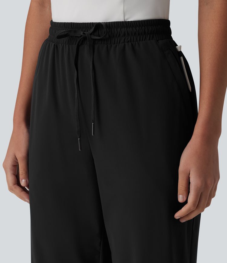 Mid Rise Drawstring Quick Dry Cool Touch Golf Joggers with Pockets-UPF40+