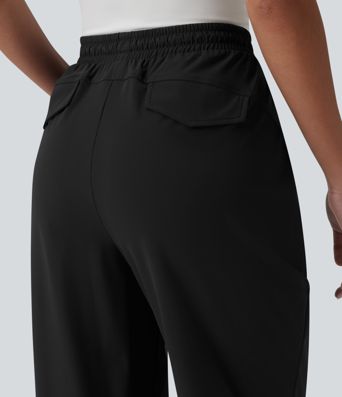 Mid Rise Drawstring Quick Dry Cool Touch Golf Joggers with Pockets-UPF40+