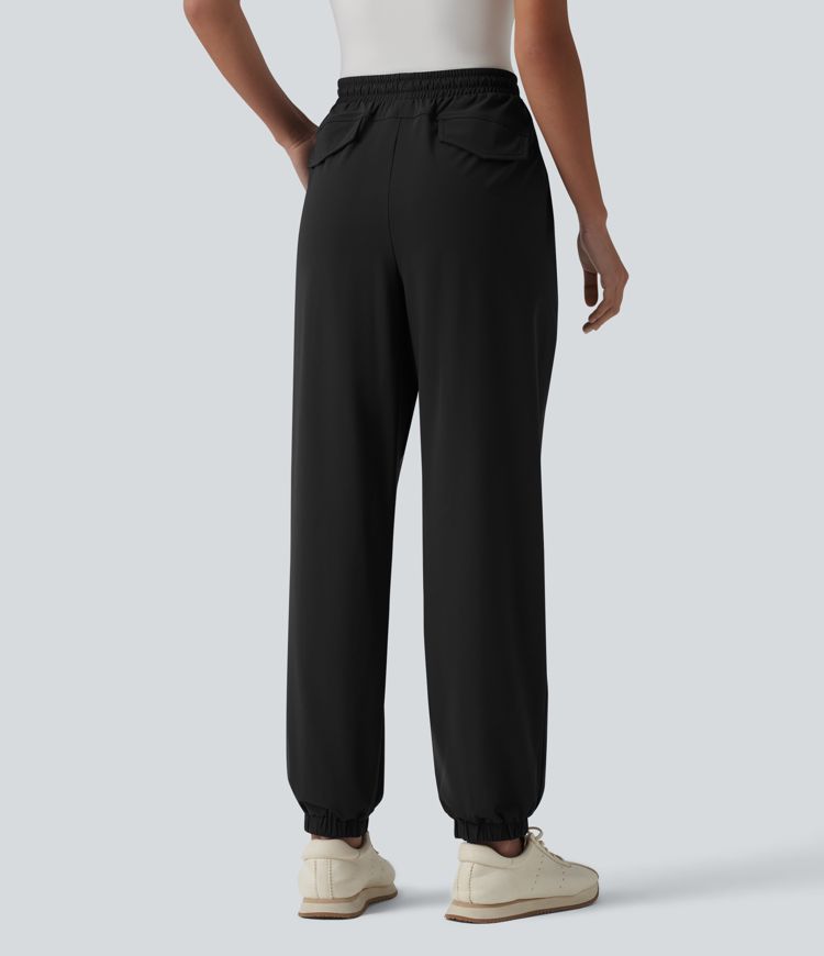 Mid Rise Drawstring Quick Dry Cool Touch Golf Joggers with Pockets-UPF40+