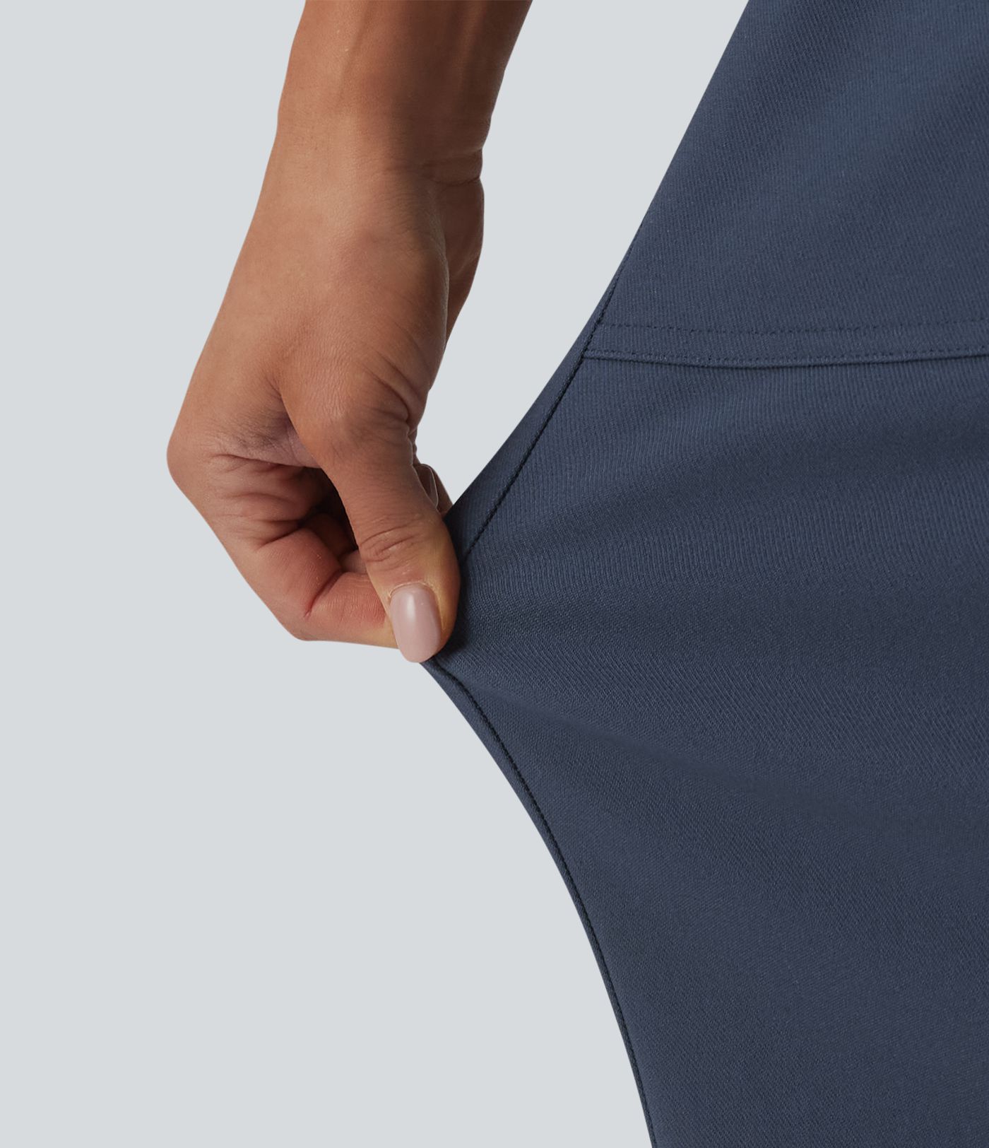 High Waisted Casual Straight Leg Pants with Pockets