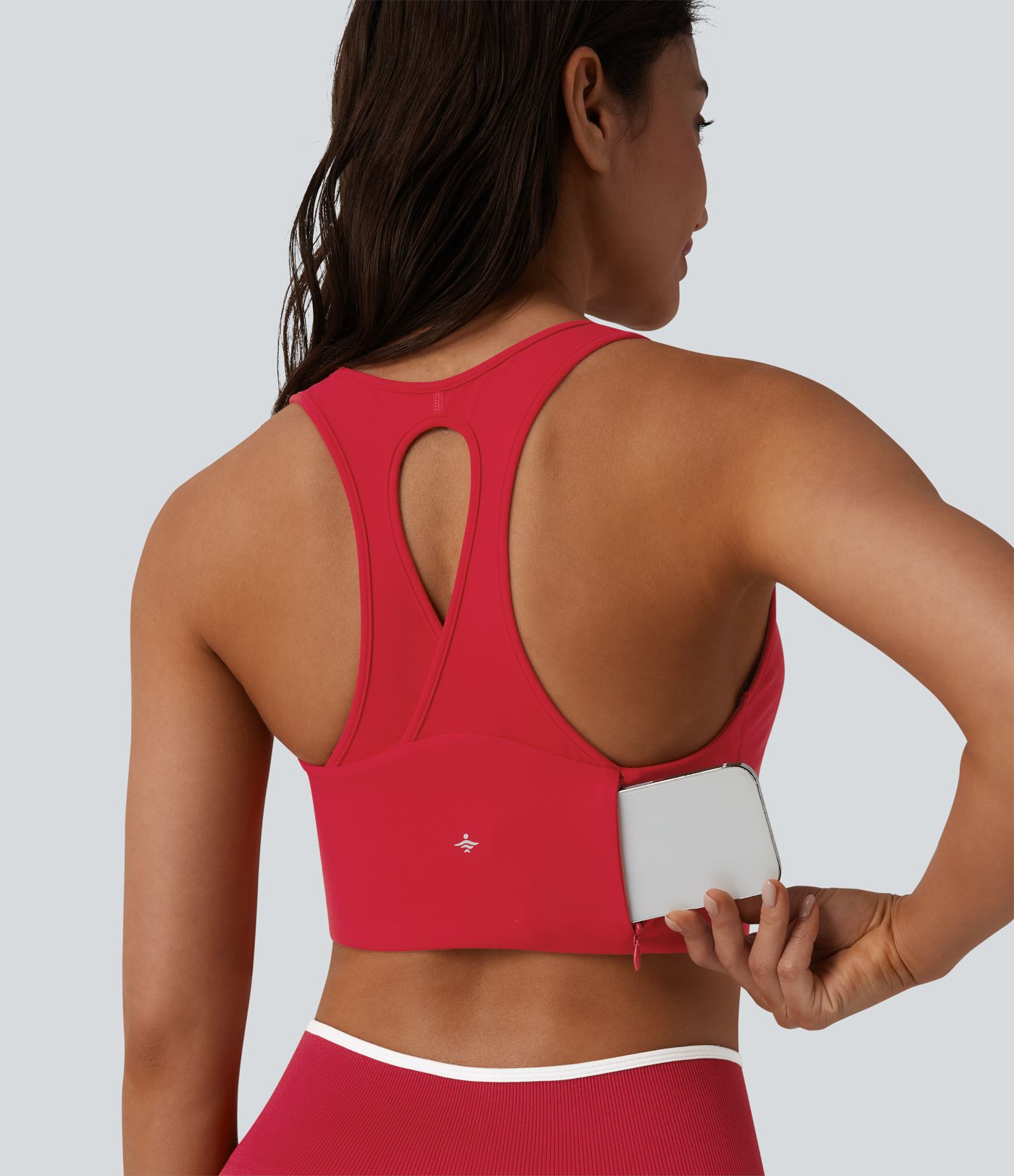 Softlyzero™ Plush - Sport-BH mit U-Ausschnitt, Rückentasche, leichtem Support, Racerback und integriertem BH