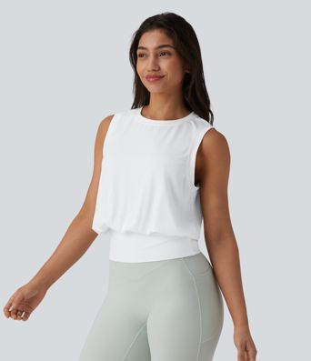 Round Neck Workout Tank Top