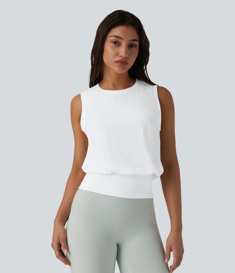 Round Neck Workout Tank Top