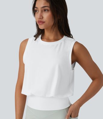 Round Neck Workout Tank Top